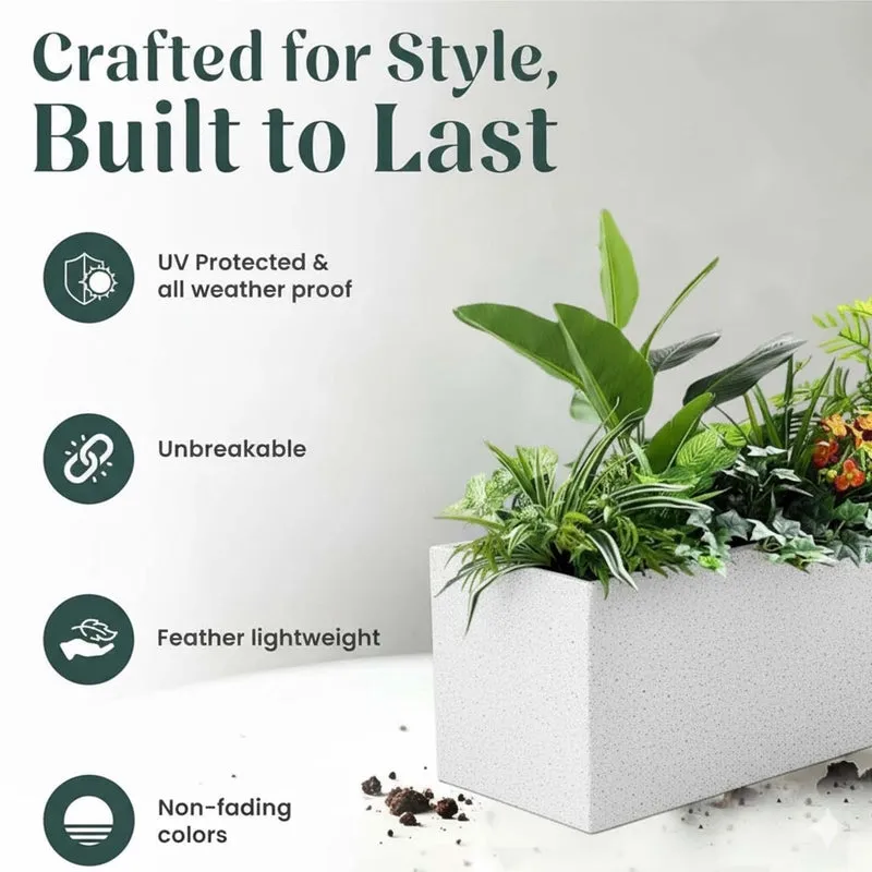 FloraEdge Planter - White - 5