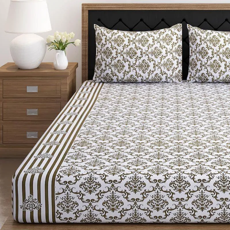Swayam Peace Paradise Cotton Bedsheet - 160 TC media 1