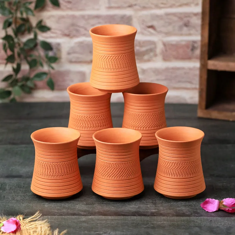 Mitti Curve Terracotta Glass (250 mL) - Set Of Six media 5