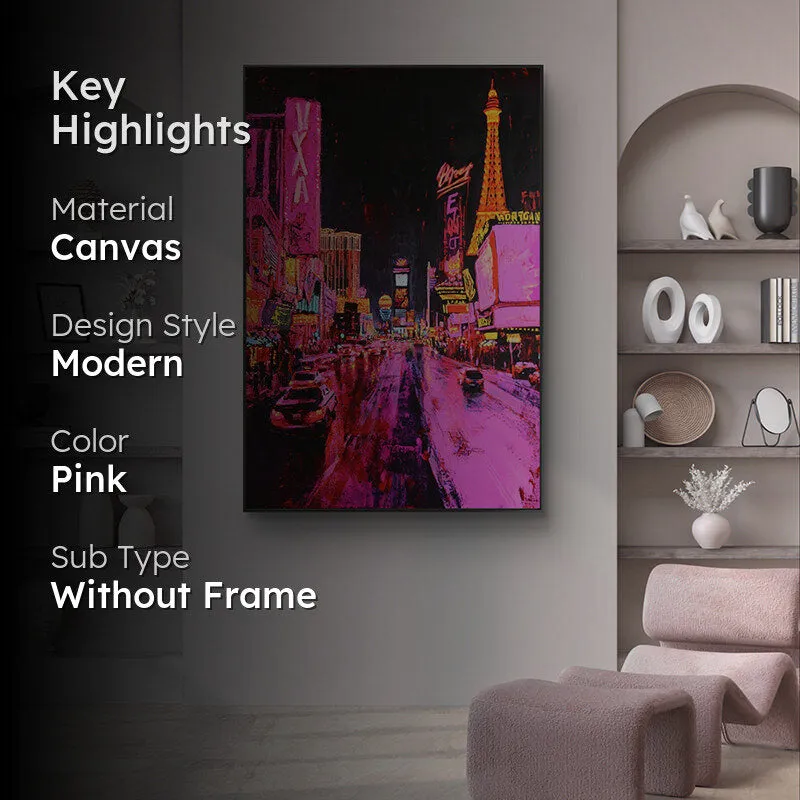 Techno Cityscape Wall Painting media 2