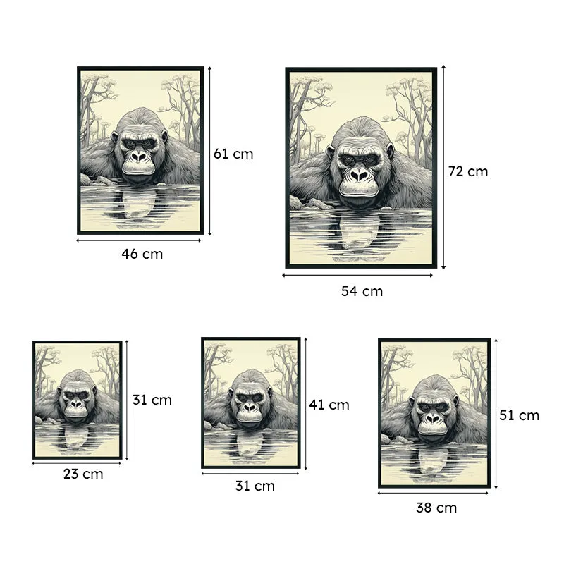 Gorilla Gaze Canvas Wall Art media 8
