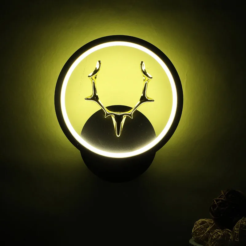 Antla Deer Iron Wall Lamp media 3