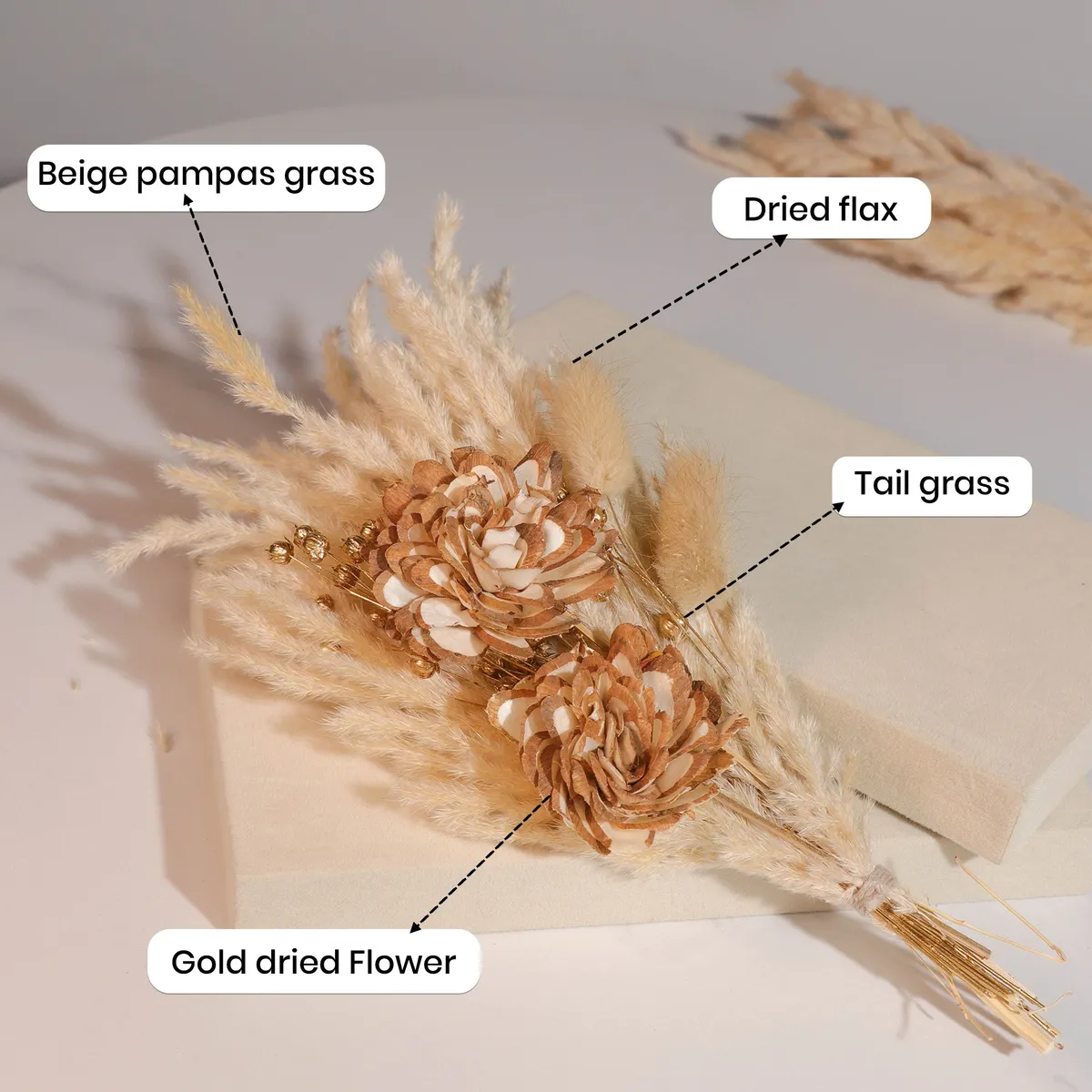 BloomAura Artificial Flowers with Vase - Brown media 4
