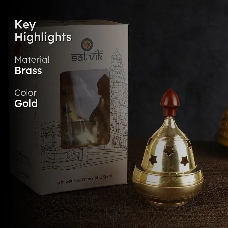 Akhand Aarti Brass Diya - Large media 2