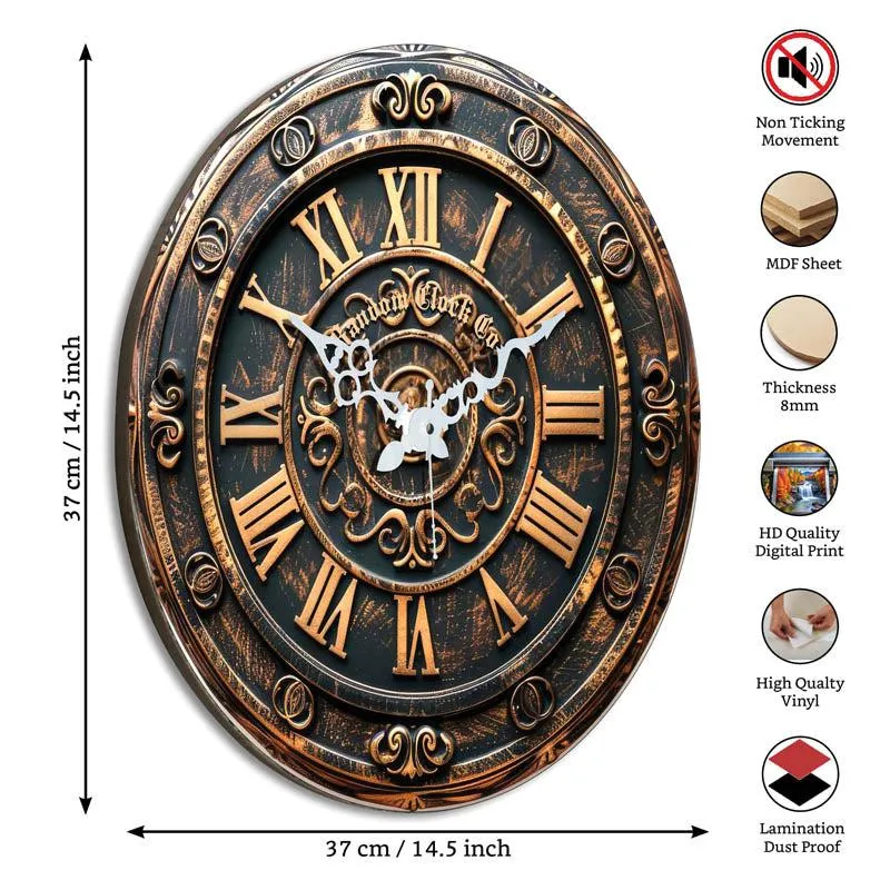 Lova Antique 3D Printed MDF Wall Clock media 5