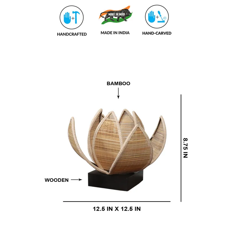 Raffina Bamboo Rose Edge Table Lamp - Beige media 7