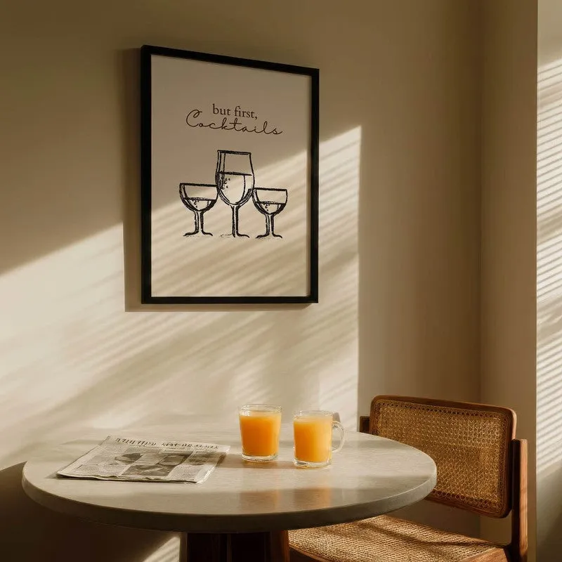 Wine Wall Mono Archival Canvas Wall Art - Black media 5