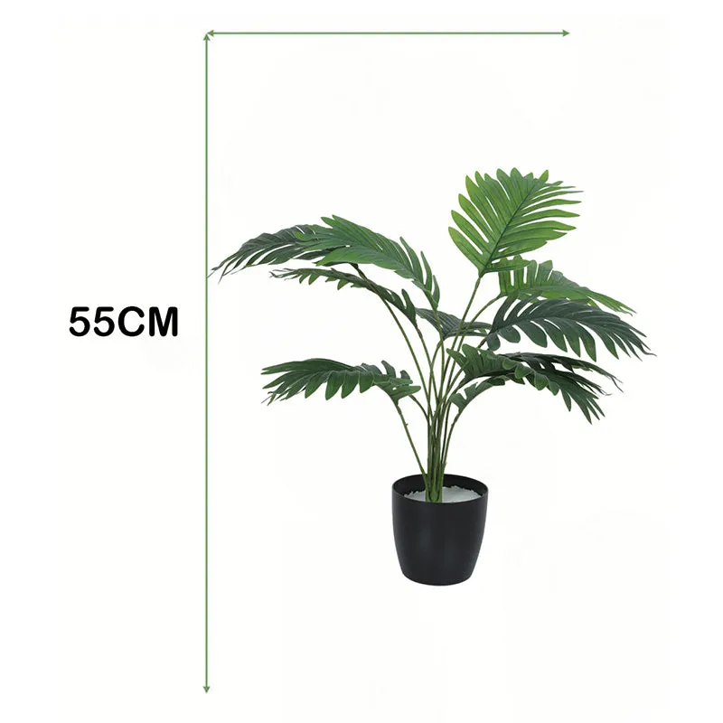 Verde Artificial Areca Palm With Black Plastic Pot - 1.8 Feet media 5