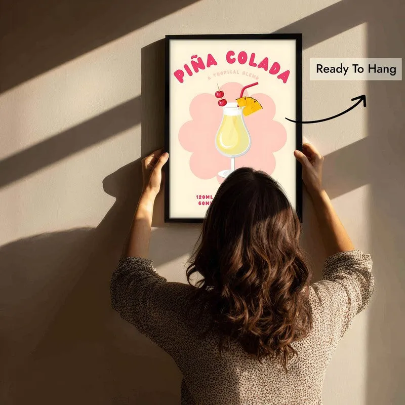 Pina Colada Archival Canvas Wall Art - Black media 6