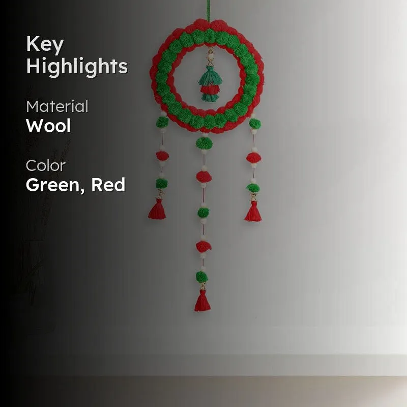 Round Festive Latkan - Green & Red media 2