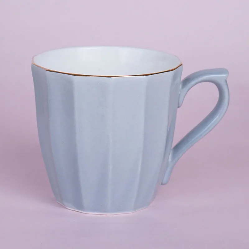 Ereva Porcelain Tea Cup (200 mL Each)/Grey)- Set of Six media 5