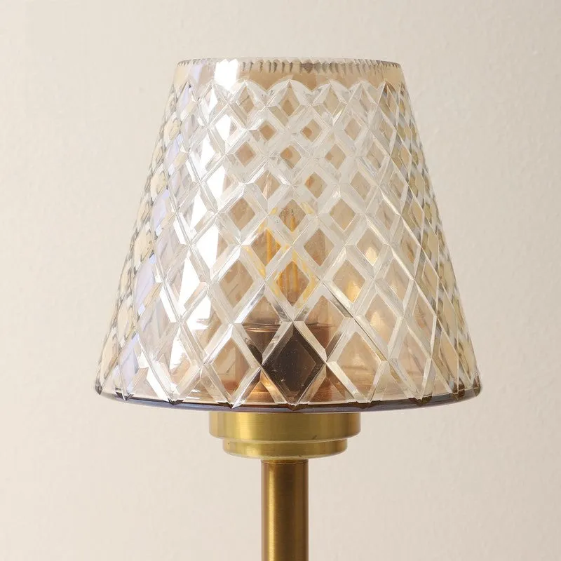 Aviora Elegant Mild Steel Table Lamp - Gold,Transparent media 6