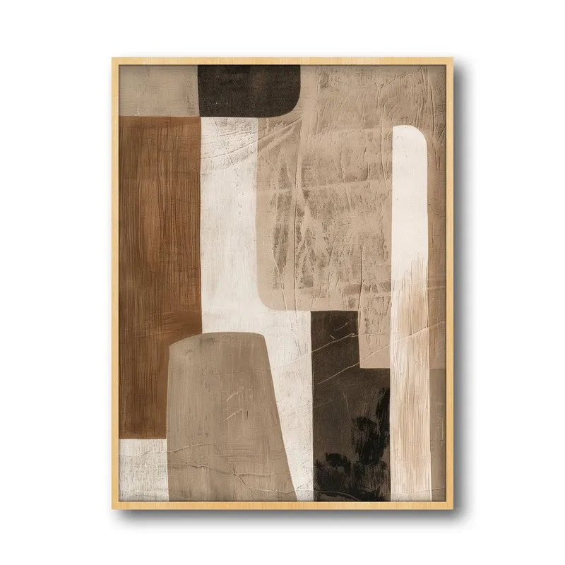 Cinnamon Sands Framed Canvas Archival Canvas Wall Painting - Natural Brown Frame media 4