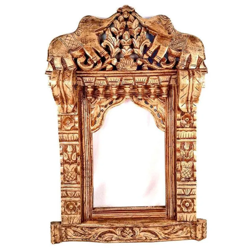 Gajendra Jharokha Wooden Wall Accent media 4