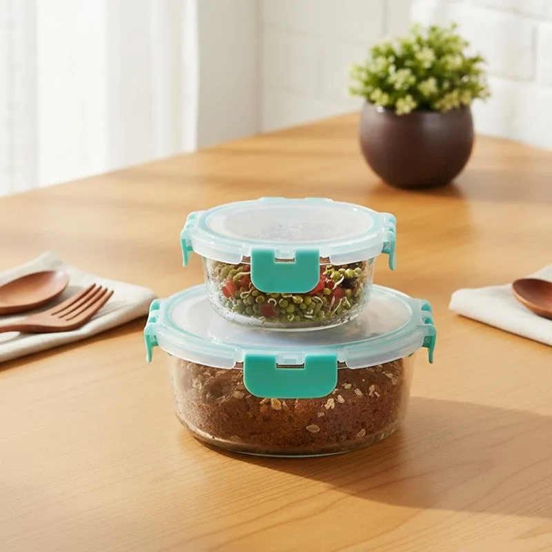 Nila Leak Proof Glass Lunch Box - Set Of Two media 3
