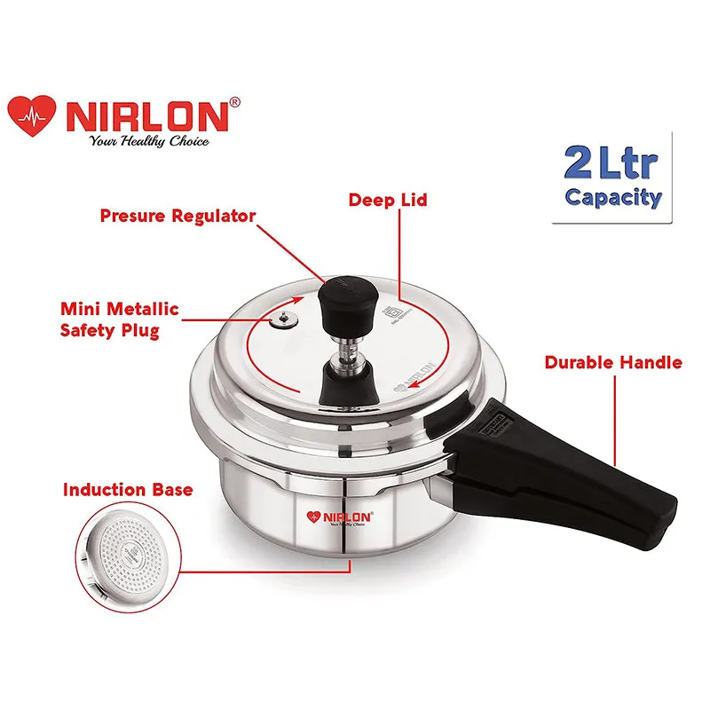 Nirlon Pressure Cooker - 2000 mL/ 8 Inches media 6