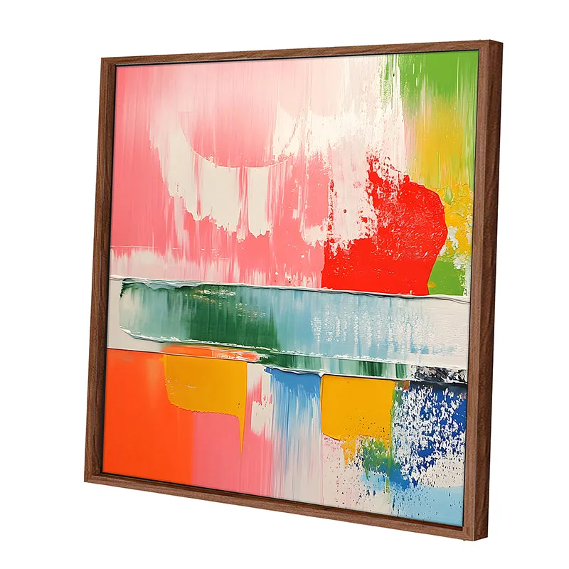 Colors & Splotches Wall Art With Frame - Brown media 2