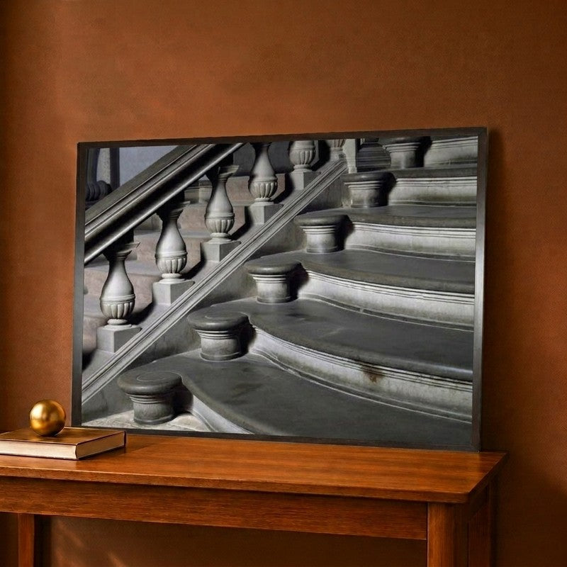 Architectural Detail from Interior of Laurentian Library Canvas Wall Painting - 12 x 9 Inches