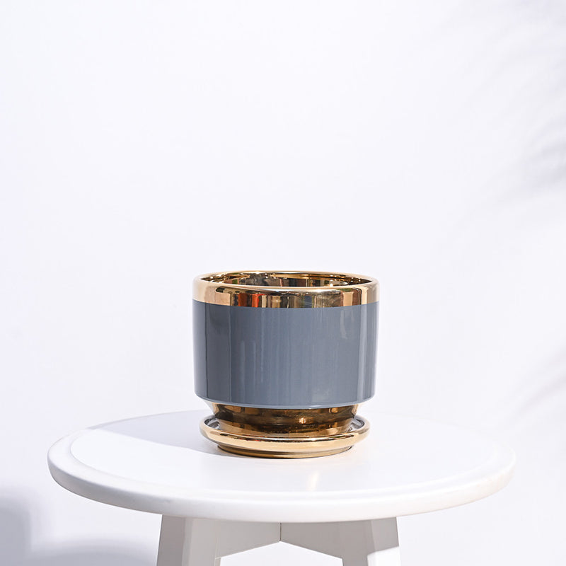 Ugaoo Athenian Ceramic Planter - Grey media 5