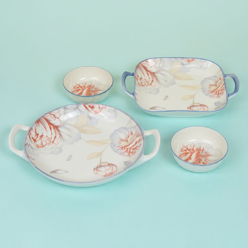 Mida Floral Porcelain Serving Set - Four Piece Set media 3