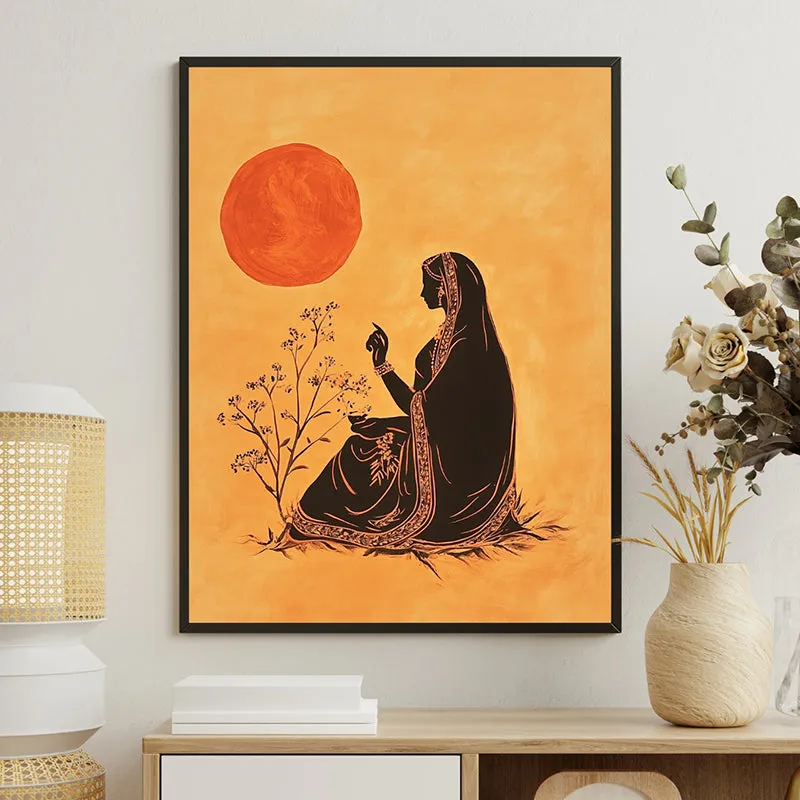 Thoughts Of Dusk Canvas Wall Art With Resin Frame media 1