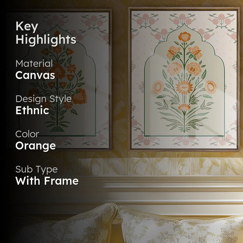 Dilnasheen Ethnic Canvas Wall Art - Set Of Two media 2
