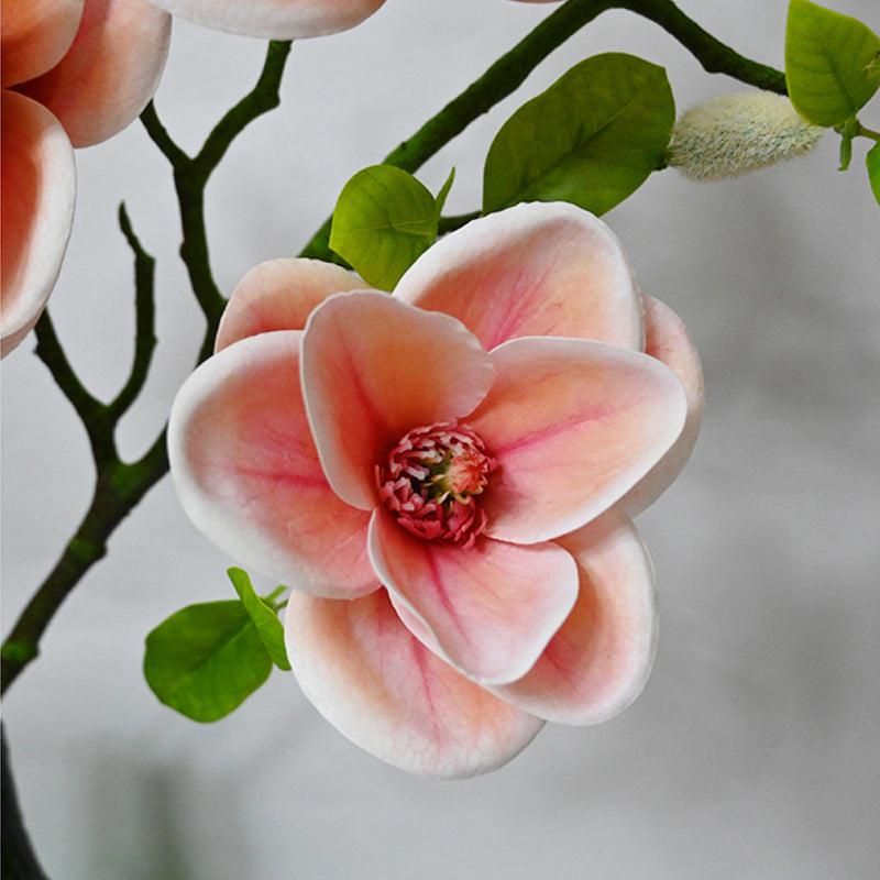 Artificial Magnolia Flower Stick - Pink media 4