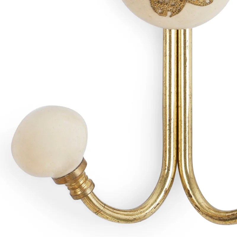 Rana Floral Filigree Wall Hook - White media 5