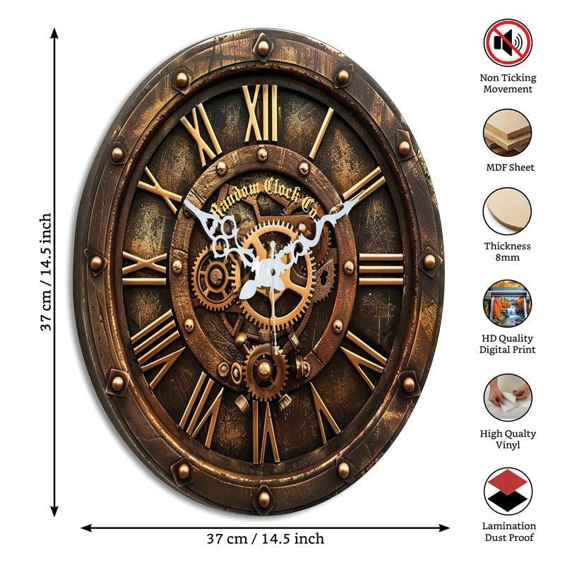 Kaiya Retro 3D Printed MDF Wall Clock media 5