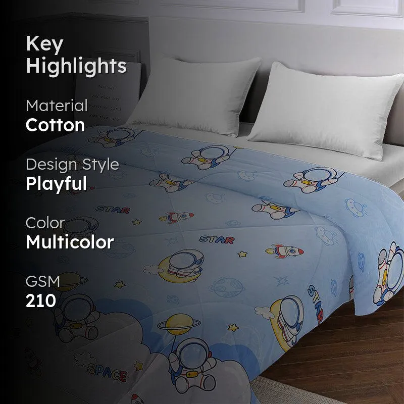 Space Astronauts Kids Cotton Comforter - 210 GSM media 2