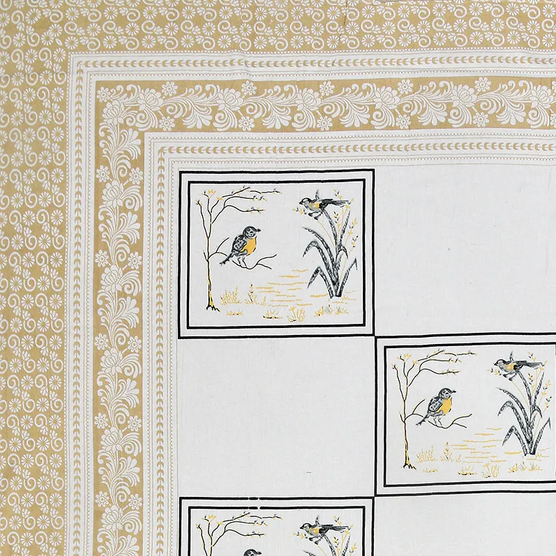 Feather Dreams Cotton Bedsheet (Yellow) - 144 TC media 4