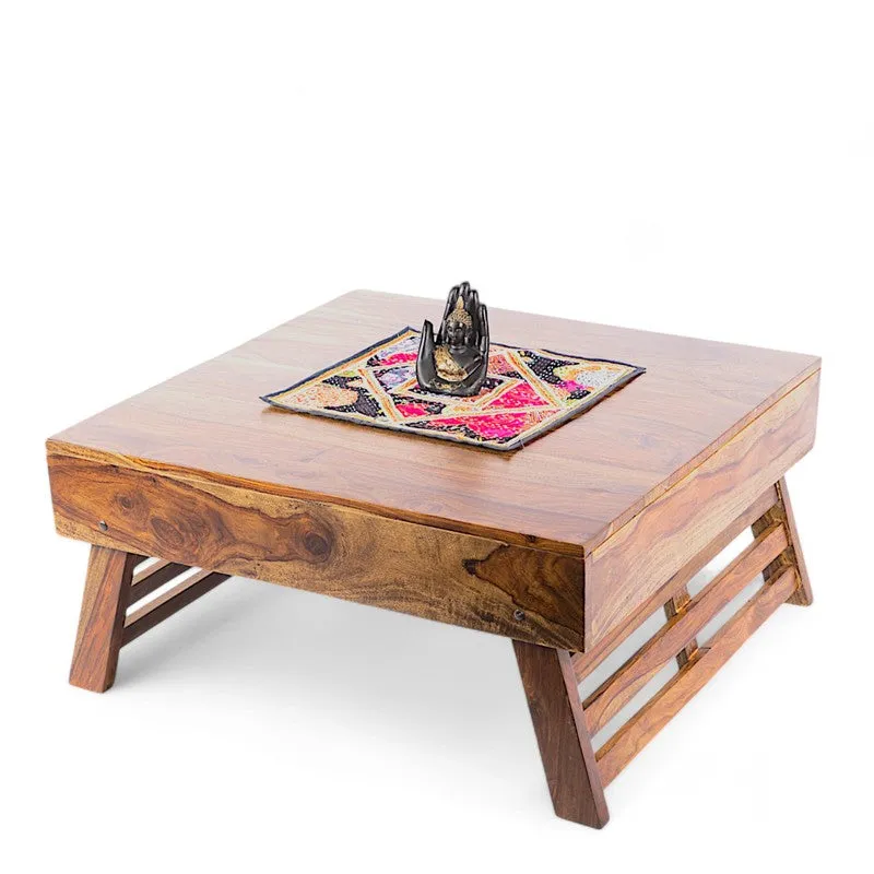 Servo Sheesham Wooden Center Table - Dark Brown media 4