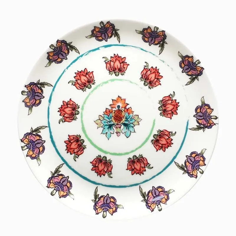 Floral Passion Decorative Plate - White media 5