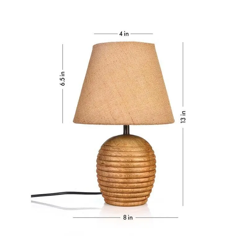 Shawty Fabric Shade Table Lamp - Brown media 5