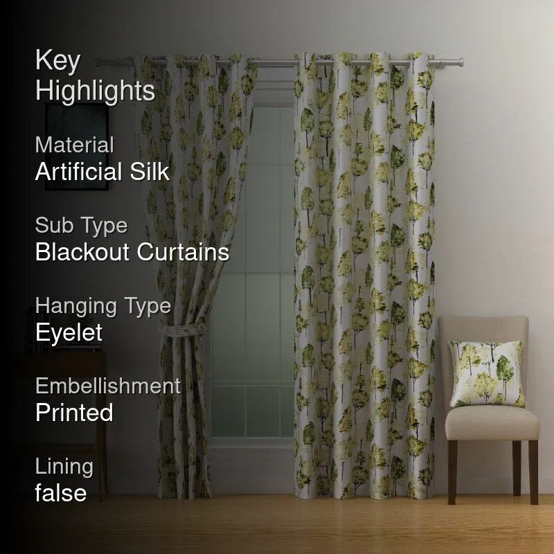 Swayam Mandira Printed Curtain - Green media 2