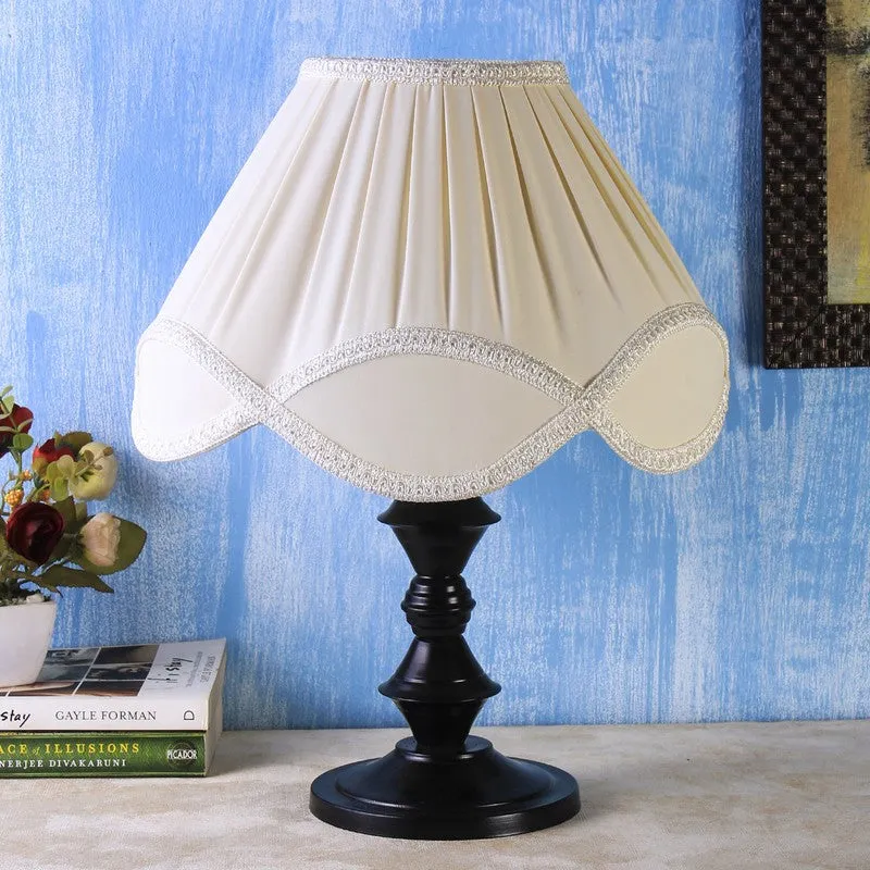Glowsyn Cotton Table Lamp With Iron Base - Ivory media 4