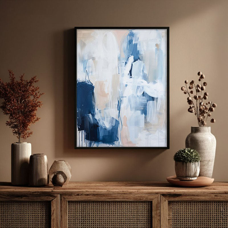 Meridian Flux Framed Canvas Wall Painting media 3