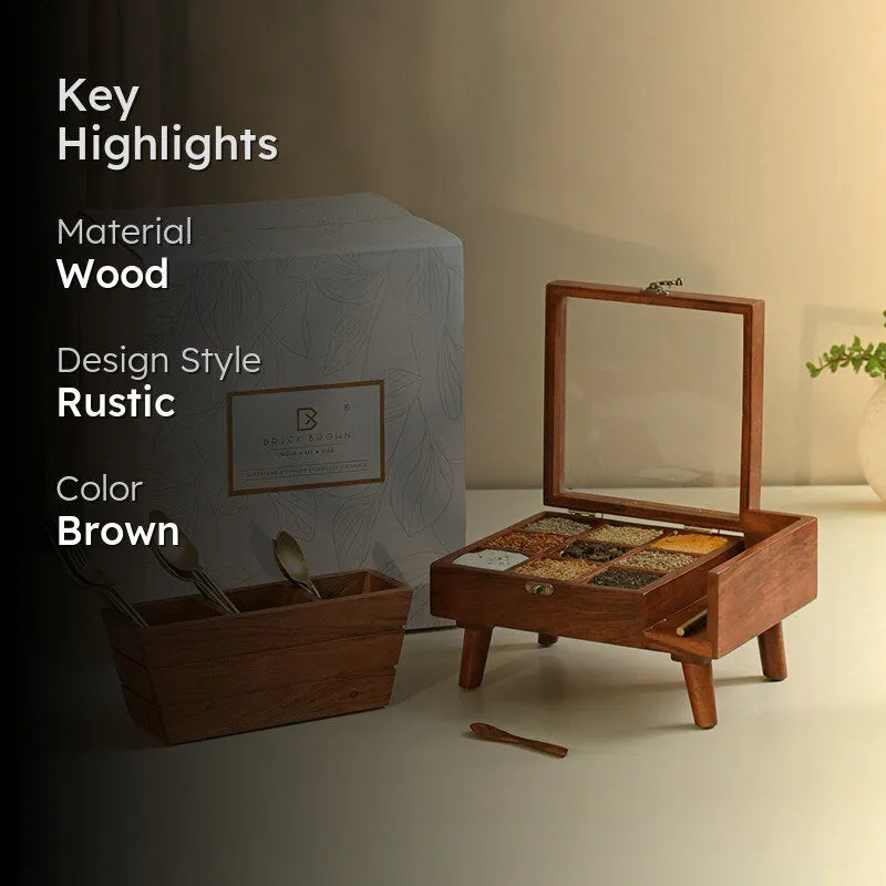 Orlin Wooden Cutlery Stand - Ten Piece Set media 2