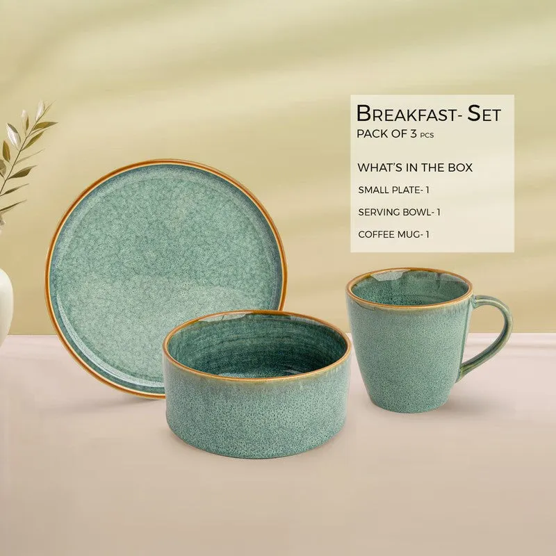 Coastal Brew Ceramic Tea Set (Green) - Three Piece Set media 4