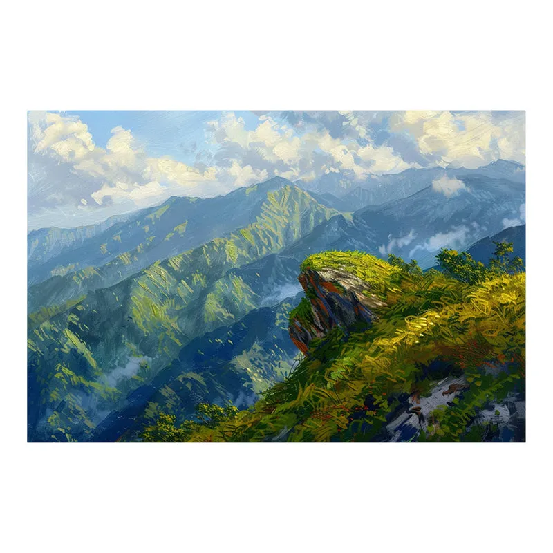 Clifftop Greens Wall Painting media 3