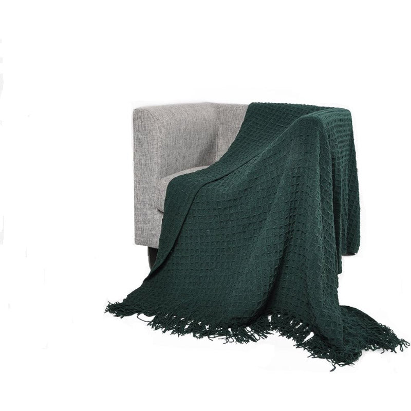 Sona Cotton Plaid Throw - Green media 4