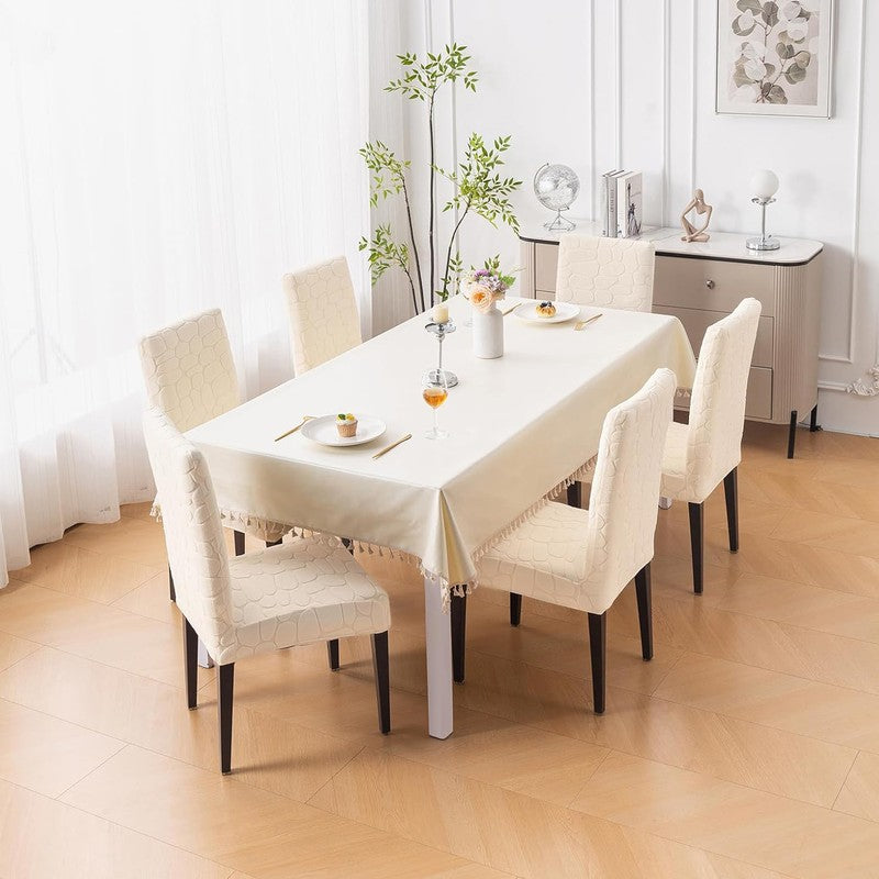 Elvra Classic Chair Cover(Beige) - Set Of Six media 3