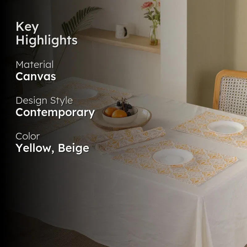 Yellow Prism Weave Canvas Table Mats - Set Of Six media 2