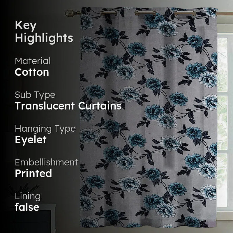 Giada Floral Cotton Curtain media 2