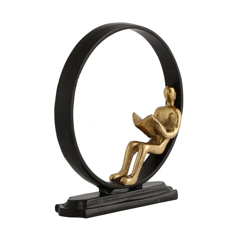 Abiding Reader Showpiece - Gold & Silver media 4