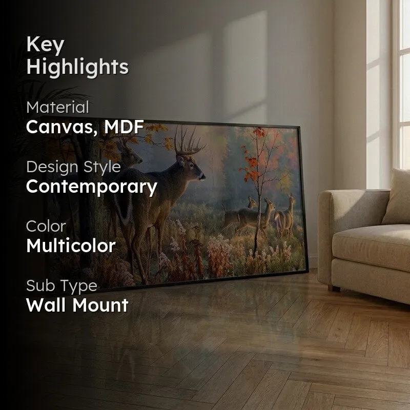 Majestic Forest Canvas Wall Painting With Frame media 2