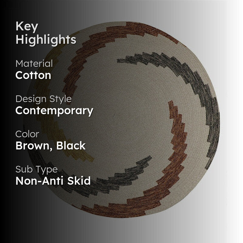 Macrova Round Cotton Rug media 2