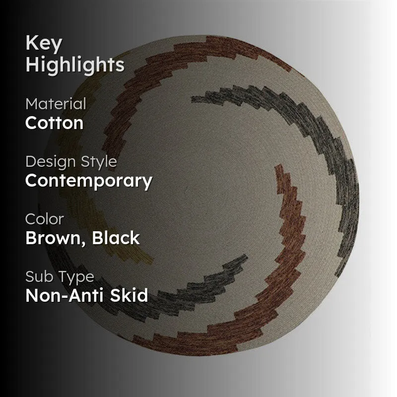Macrova Round Cotton Rug media 2
