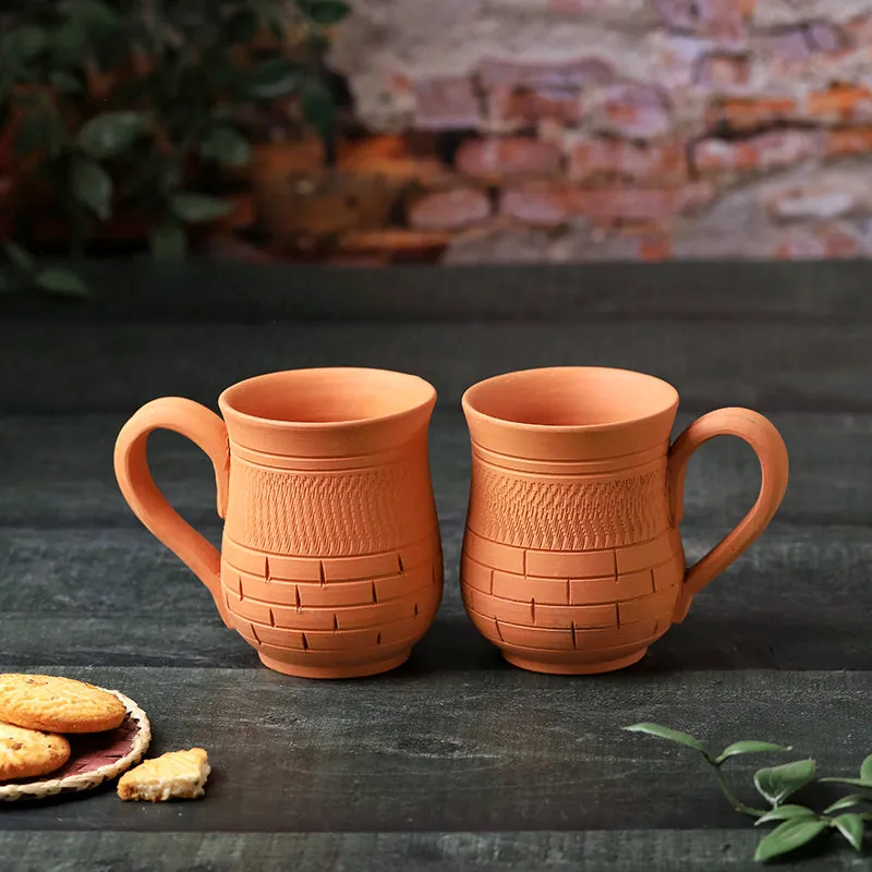 Nireeksha Terracotta Coffee Mug (250 mL Each) - Set of Two media 7