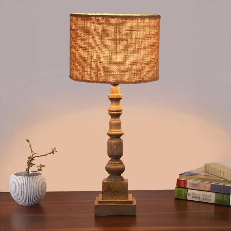 Sienna Arbor Wooden Table Lamp - Brown media 2